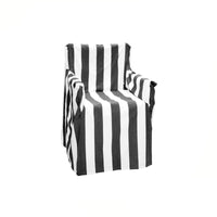 Rans Alfresco 100% Cotton Director Chair Cover - Striped Black