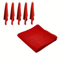 Rans Set of 6 Cotton Waffle Tea Towels 50x70 cm - Red