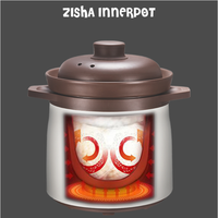 Kylin Electric Purple Clay Pot Slow Cooker 5L - K2021