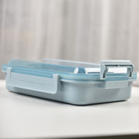 Kylin 304 Stainless Steel 4 Divided Simple Lunch Box - Blue