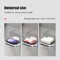 Portable Soap Holder Wall Storage Rack Organizer Bathroom Accessories Double Layer Holder