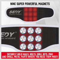 4Pc Magnetic Parts Holder Set Wrist Band Magnet Bowl Tray Screws Nuts Storage