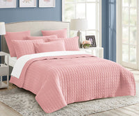 7 piece vintage stone wash comforter set queen nude pink