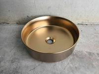Matte Black matte white matte Pink Green Gold Copper Round 360 mm Dia top counter basin porcelain sink