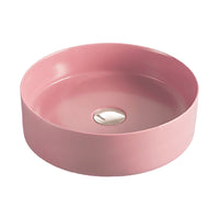 Matte Black matte white matte Pink Green Gold Copper Round 360 mm Dia top counter basin porcelain sink