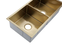 Burnished Brass Gold stainless steel 304 double bowl kitchen sink