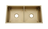 Burnished Brass Gold stainless steel 304 double bowl kitchen sink