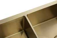 Burnished Brass Gold stainless steel 304 double bowl kitchen sink