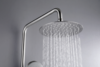 Brushed Nickel Solid Stainless Steel 304 made shower set w diverter 200 mm head sprayer hand held head Suit Outdoor