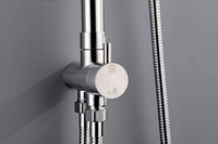 Brushed Nickel Solid Stainless Steel 304 made shower set w diverter 200 mm head sprayer hand held head Suit Outdoor