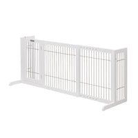 Freestanding Retractable Dog Barrier with Gate Large