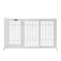 Freestanding Retractable Dog Barrier with Gate Large
