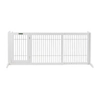 Freestanding Retractable Dog Barrier with Gate Large