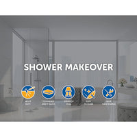 110 x 200cm Wall to Wall Frameless Shower Screen 10mm Glass By Della Francesca