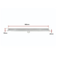 900mm Bathroom Shower Stainless Steel Grate Drain w/Centre outlet Floor Waste Square Pattern