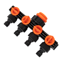4 Way Hose Connector Tap Irrigation Garden Kit