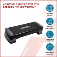 Adjustable Aerobic Step Gym Exercise Fitness Workout Fitness Supplies Kings Warehouse