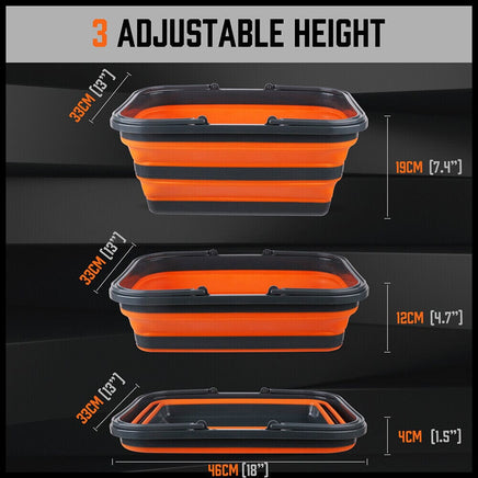 Adjustable Collapsible Sink 16L Large Portable Basket Wash Basin Outdoor Camping Kings Warehouse