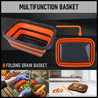 Adjustable Collapsible Sink 16L Large Portable Basket Wash Basin Outdoor Camping Kings Warehouse