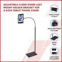 Adjustable Floor Stand Lazy Mount Holder Bracket For 4-9.5in Tablet Phone Stand Office Supplies KingsWarehouse
