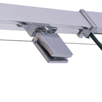 Adjustable Semi Frameless Shower Screen (114~122) x 195cm Australian Safety Glass Kings Warehouse