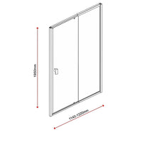 Adjustable Semi Frameless Shower Screen (114~122) x 195cm Australian Safety Glass Kings Warehouse