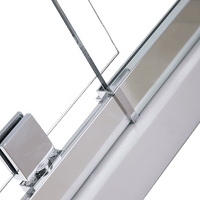 Adjustable Semi Frameless Shower Screen (74~82) x 195cm Australian Safety Glass Kings Warehouse