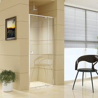 Adjustable Semi Frameless Shower Screen (82~90) x 195cm Australian Safety Glass Kings Warehouse