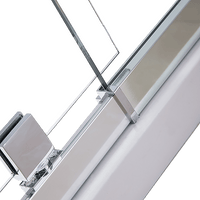 Adjustable Semi Frameless Shower Screen (98~106) x 195cm Australian Safety Glass Kings Warehouse