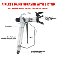Airless Paint Sprayer 1200W Electric Spray Gun Painting Machine DIY Home Kings Warehouse 