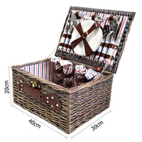 Alfresco 4 Person Picnic Basket Baskets Deluxe Outdoor Corporate Gift Blanket Kings Warehouse 