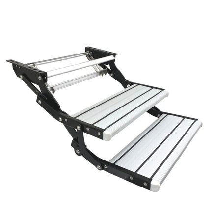 Aluminium Double Caravan Step Pull Out Folding Steps For Road RV Camper Trailer Kings Warehouse