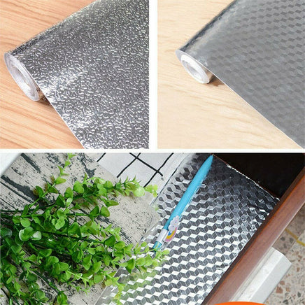 Aluminum Foil Sticker Self Adhesive Oil-proof Waterproof Kitchen Cabinet Wall(40*500cm) Kings Warehouse