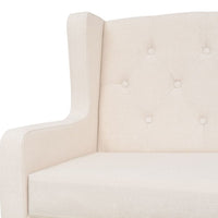 Armchair Cream White Fabric living room Kings Warehouse 