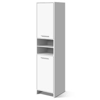 Kings 185cm Bathroom Tallboy Toilet Storage Cabinet Laundry Cupboard Adjustable Shelf White