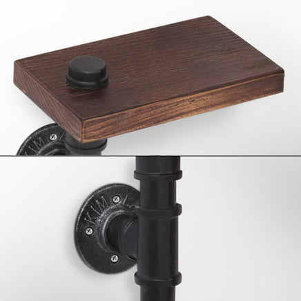 Artiss 1X Wall Shelves Paper Holder Industrial Pipe Shelf DIY Vintage Brackets DIY Kings Warehouse