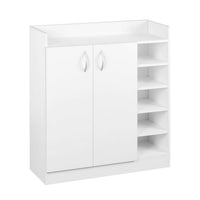 Artiss 2 Doors Shoe Cabinet Storage Cupboard - White Storage Supplies Kings Warehouse 