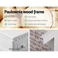 Artiss 3 Basket Storage Drawers - White Artiss Kings Warehouse