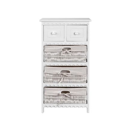Artiss 3 Basket Storage Drawers - White Artiss Kings Warehouse