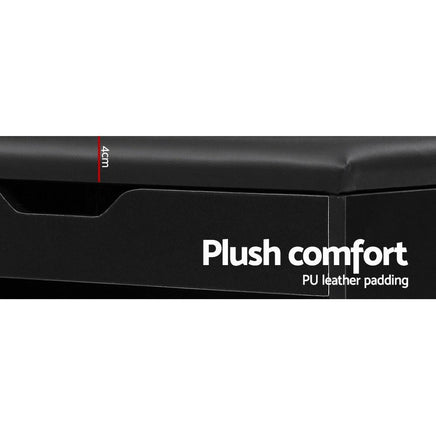 Artiss 3 Tier Shoe Cabinet Storage Stool Black Living Room Kings Warehouse