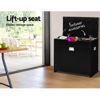 Artiss 3 Tier Shoe Cabinet Storage Stool Black Living Room Kings Warehouse