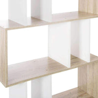 Artiss 5 Tier Display Book Storage Shelf Unit - White Brown Kings Warehouse 