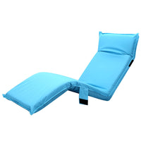 Artiss Adjustable Beach Sun Pool Lounger - Blue Furniture > Outdoor Kings Warehouse