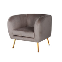 Paris Armchair Lounge Arm Chair Sofa Accent Armchairs Chairs Couch Velvet Beige