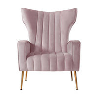 Artiss Armchair Lounge Chair Accent Armchairs Chairs Velvet Sofa Pink Seat Kings Warehouse