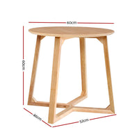 Artiss Coffee Table Round Side Tables Nightstand Bedside Furniture Wooden Beige Kings Warehouse