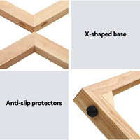 Artiss Coffee Table Round Side Tables Nightstand Bedside Furniture Wooden Beige Kings Warehouse