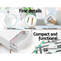 Artiss Coffee Table Storage Drawer Open Shelf Wooden Legs Scandinavian White Kings Warehouse