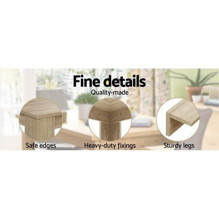 Artiss Dining Table 4 Seater Wooden Kitchen Tables Oak 120cm Cafe Restaurant Dining Kings Warehouse