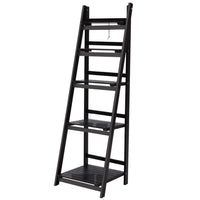 Kings Display Shelf 5 Tier Wooden Ladder Stand Storage Book Shelves Rack Coffee